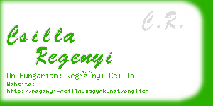 csilla regenyi business card